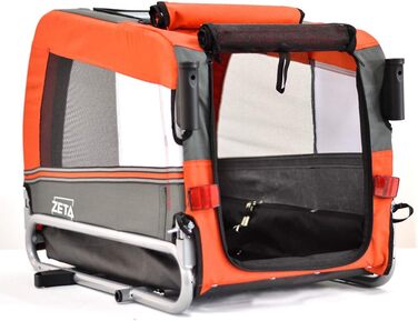 ПапіліоШоп Зета – вагончик для собак та котів, 3 розміри, стабільний, комфортний, практичний (Оранжевий)