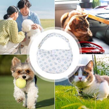 Сумка-переноска для собак Yanzisura - блакитна, 15x15x5 см