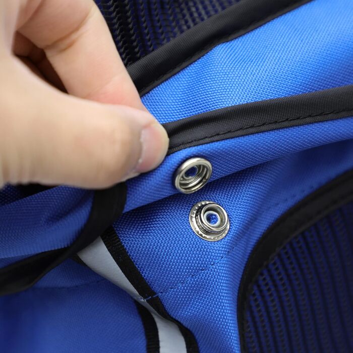 Візок для собак PawHut, блакитний, 75 x 45 x 97 см, до 10 кг, з регульованим козирком