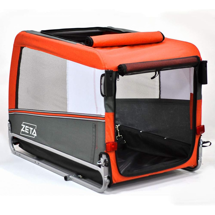 PAPILIOSHOP: Причеп для собак та котів, вагон для домашніх тварин, 3 розміри, Оранжевий L
