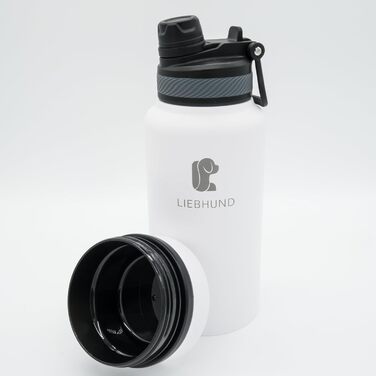 Термопляшка для собак Liebhund ThermoBott 700мл з мискою - ізольований нержавіючий сталь