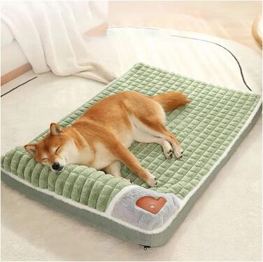 Ортопедична подушка для собак, малого та середнього розміру - миється, з неслизьким покриттям та високим бортиком - знімний чохол (сірий, S: 50×35 см)