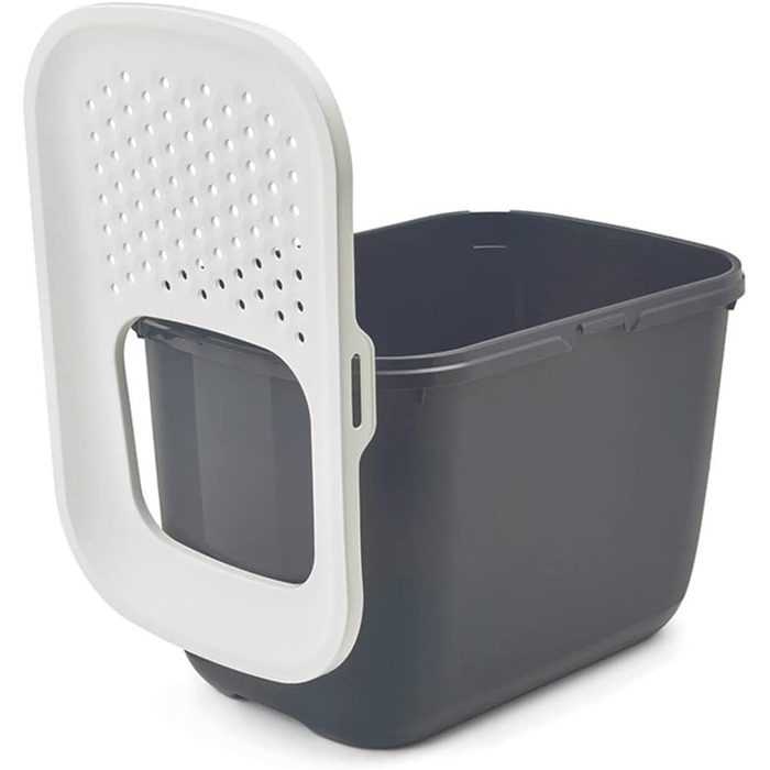 Лотку для котів Katzentoilette Hop In, сірий антрацит/білий, 58,5 x 39 x 39,5 см