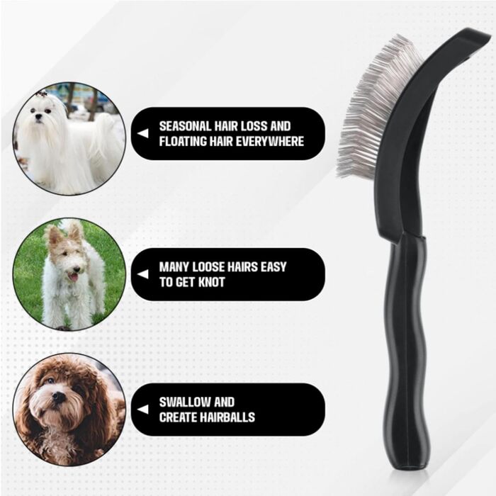 Гребінець для собак від Haustierkamm: видаляє ковтуни та вичісує шерсть середніх та довгошерстих собак