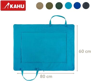 Складаний килимок для собак KAHU® (60x80 см) • Переносний килимок для собак • Килимок для собак у подорожах • Килимок-ліжко для собак • Килимок для собак, що можна прати • Колір: бірюзовий