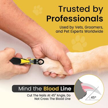 Ножиці для обрізання кігтів собак Resco Deluxe, Оригінальний інструмент для догляду за тваринами, Виготовлено в США, Великий, Жовтий