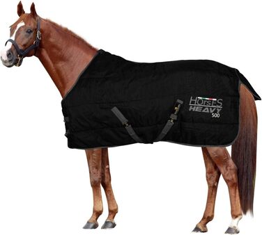 Зимова ковдра для коня 500g, утеплена, м'яка, зручна, для денника/стійла, чорна, зелена, 135 см