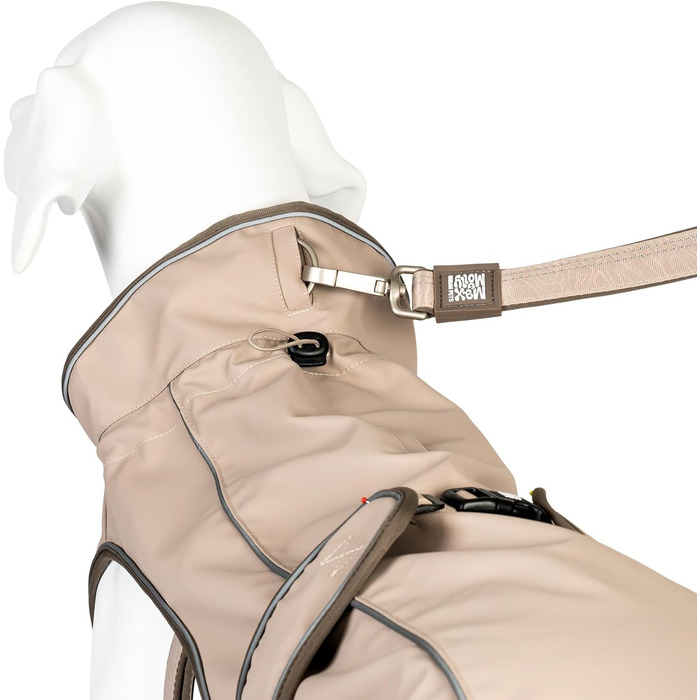 Водонепроникний дощовик для собак Max & Molly, M, пісочний колір. Спортивна куртка для собак з регульованим поясом, світловідбиваюча та безпечна. Дощовик для собак з отвором для шлейки, розмір M