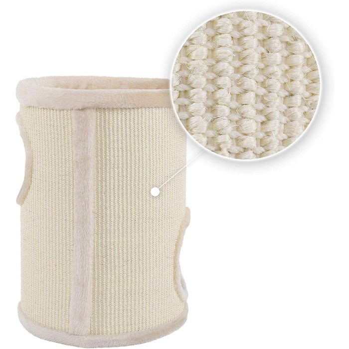 Котячий будиночок Lionto з сизалю, м'яким краєм та іграшкою, 50 см - стабільний котячий будиночок для маленьких та великих котів, догляд за кігтями та розваги