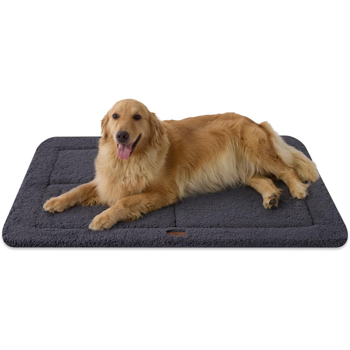 Килимок для собак Joydeco 112x81 см - двосторонній, з флісу, для переносок та кліток. Підходить для собак великих, середніх та маленьких порід. Темно-сірий колір