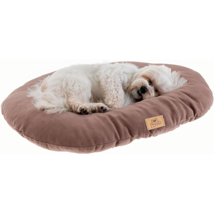 Кішечкове та собаче ліжко Ferplast Relax 55 з м'якої мікрофлісу, 55 x 36 см, бежеве