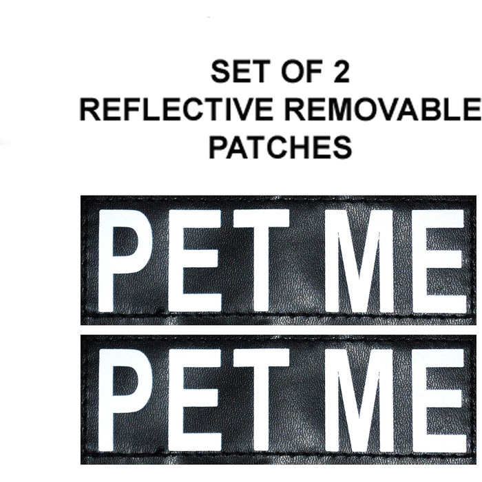 Шлея для собак Pet Me, нейлонова, з 2 світловідбиваючими знімними нашивками