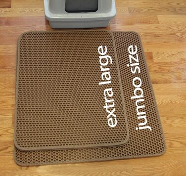 Килимок для котячого туалету iPrimio EZ Clean Jumbo 81,3×76,2 см, водонепроникний, з підкладкою для цуценят, проти розсипання наповнювача