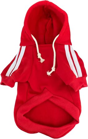 Світшот для собак Izefia Hund Hoodie: теплий флісовий плед для маленьких собак та котів, червоний, розмір M
