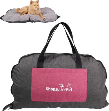 Водонепроникний килимок для собак на дачу, кемпінг та подорожі. Знімний підкладковий шар, легко миється. Розмір L, колір: сірий льон.