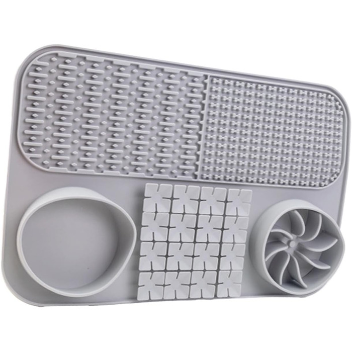 Килимок для лизання собак, коврик для іграшок, сірий | 38.5 x 15 x 2.5 см