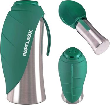 PupFlask пляшка для води для великих собак 800/1200 мл, нержавіюча сталь, портативна поїлка для собак і цуценят, герметична, для подорожей, підходить для всіх порід