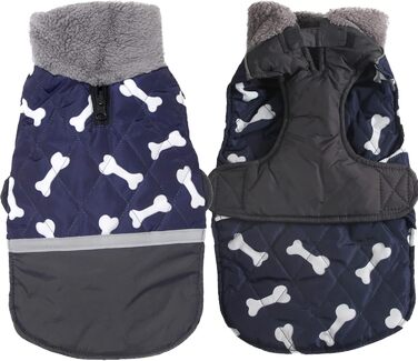 Теплий водонепроникний зимовий накидка для собак, блакитний, розмір S - JoyDaog