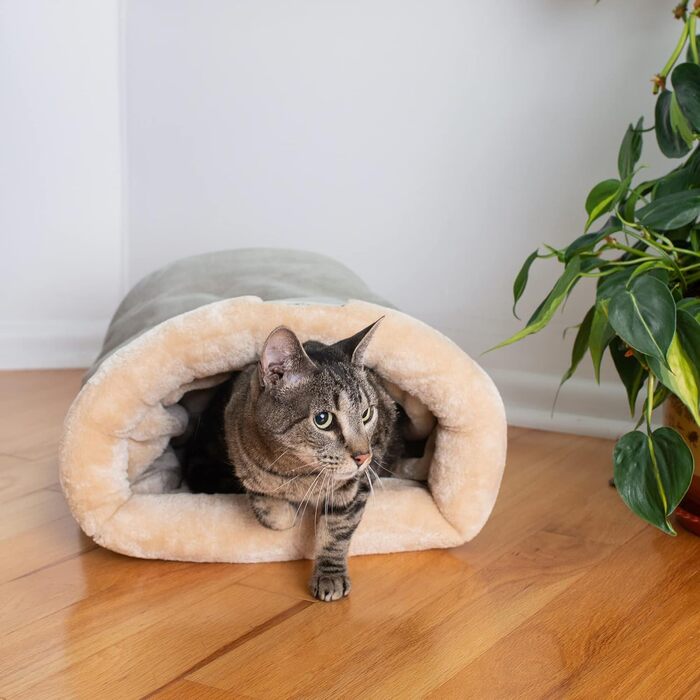 Ліжко для котів Sage Green 22x14 дюймів, м'яке спальне місце