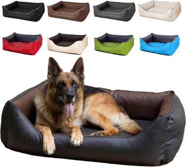 Лежак для собак CopcoPet Rocco, двосторонній, екошкіра, L/XL, 100x80 см, сірий