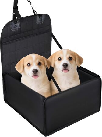 Автомобільний аксесуар для собак CUEMOON: стійкий кріплення на заднє сидіння для малих та середніх собак, чорного кольору