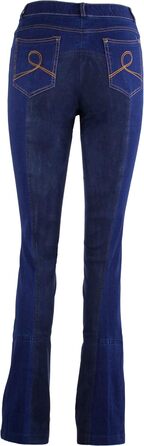 Лазура - жіночі рейтузи Джодхпур Діна | Джинсові рейтузи з повним обтягом | Дихаючі та еластичні рейтузи з повним обтягом | Джинсові рейтузи з 5 кишенями | Рейтузи для верхової їзди в 3 кольорах | Розміри 36-46 40 Джинсовий блакитний/Нічний блакитний