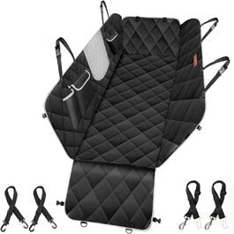 Накладка на сидіння автомобіля Looxmeer для собак, водовідштовхувальна та стійка до подряпин, універсальна, з захистом боків та оглядовим вікном, 137 x 147 см, сіра