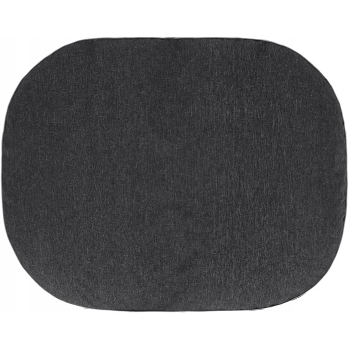 Матрац для собак овальної форми, 87x68x15 см, чорний - водонепроникний, кухонний, для собак маленьких, середніх та великих порід.