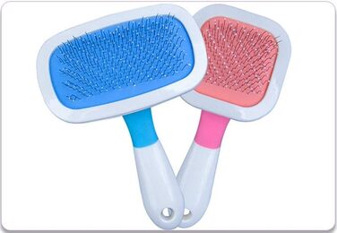 Професійний гребінець для видалення ковтунів у собак та котів. Видаляє відмерте волосся, підходить для великих собак та котів. Рожевий колір.