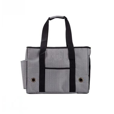 Сумка-переноска для тварин: переноска для собак, сумка для подорожей, через плече, регульована, складна, для маленьких собак, котів, цуценят, сіра, M