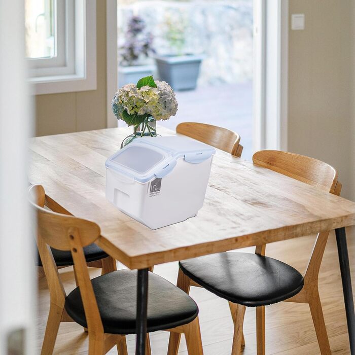 Контейнер для зберігання кормів для собак та котів 20 л, сірий. Зберігання сухого корму, ласощів, герметичний.