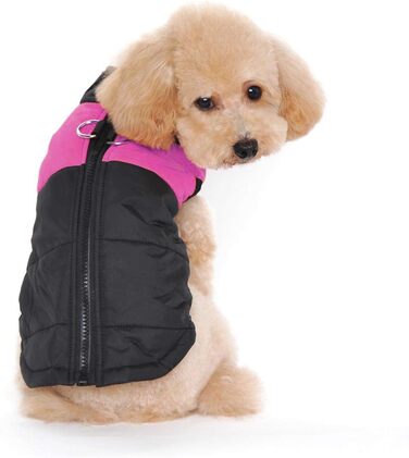 Зимовий теплий одяг для собак Ectkuee: водонепроникний пуховик для собак (рожевий, L)