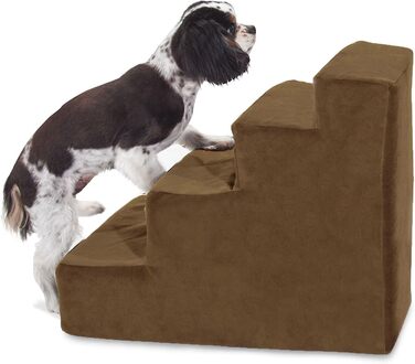 Сходи для тварин Majestic Pet, 3/4 ступені, чорний оксамит або коричневий велюр, посилена конструкція