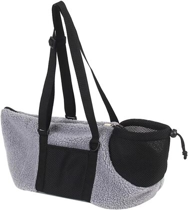 Транспортна сумка для собак та котів - зручна та дихаюча переноска для вигулу на вулиці (сірий)