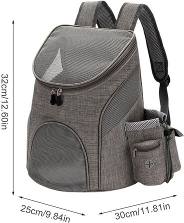 Рюкзак для тварин Faltbar, 360° огляд, для собак, котів, кроликів, 32x30x25 см