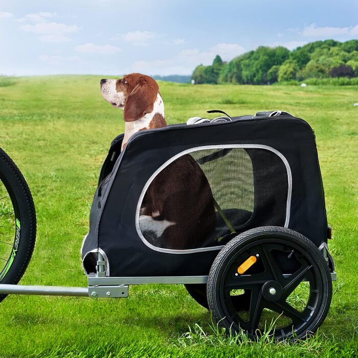Фаркоп для велосипеда SogesHome: перевезення собак, XXL, 600D Oxford, чорний