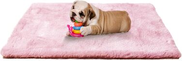 Килимок для собак середніх порід - м'який лежак для собак, килимок для собак, лежанка для собак, килимок для маленьких собак, неслизьке дно (рожевий, 76x54 см)