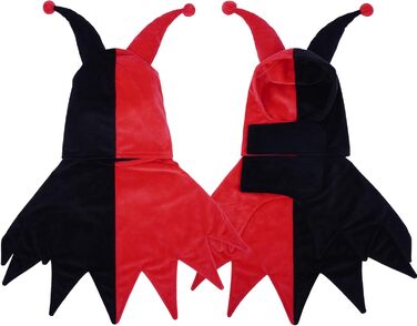 Костюм на Хелловін для собак Lelepet з капелюхом та мантією, веселощ для домашніх тварин, косплей на Хелловін, наряд для вечірки, костюм для дітей, середніх та великих собак, однотонний червоний (Getaway Solids)