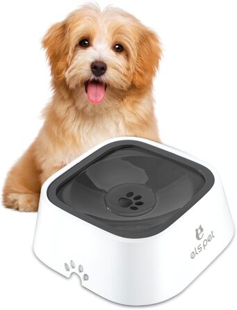 Миска для води для собак, поїльник-дозатор 1л, нековзна, без витоку, для подорожей, плаваюча, проти вилизування, без розливання, для домашніх тварин, котів, авто, подорожей, на вулицю, в дім