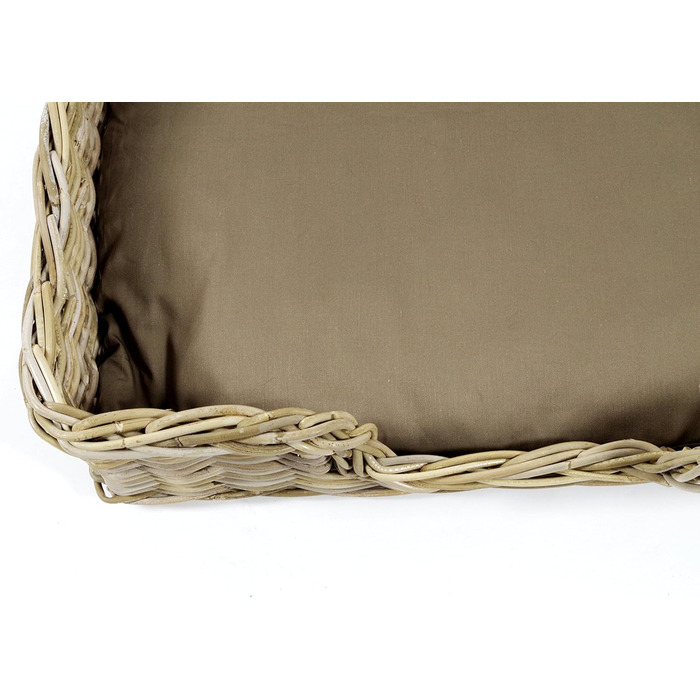 Корзина для собак Kobolo з ротанга з подушкою, 63x42x18 см