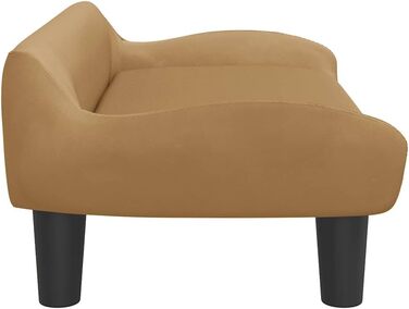 Килимок для собак VidaXL, м'який лежак для собак, диван-софа для маленьких собак, лежанка для домашніх тварин, лежанка для котів, велюр (коричневий)