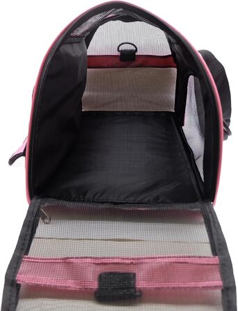 Переноска для котів та собак, м'яка, портативна, складана, схвалена авіакомпаніями (Mittel-Hellrosa)