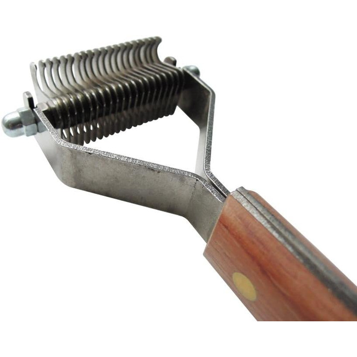 Інструмент для догляду за шерстю Mars Coat King Original для собак та котів (16 лез), нержавіюча сталь з дерев'яною ручкою, Made in Germany