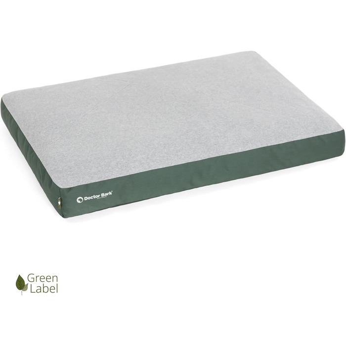 М'яке ліжко для собак середніх порід GreenLabel (88x60 см, зелене) - зручне, миється, з м'якого флусу