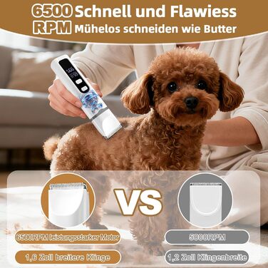 ETACCU 4в1 Безшумна машинка для стрижки собак та котів з LED-дисплеєм. Машинка для стрижки, триммер для лап, точилка для кігтів. Для тіла, лап, очей, вух, обличчя.