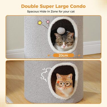 PAWZ Road Велика котяча хатка-лежак для дому, 40×40×40 см, для котів до 10 кг, сіра