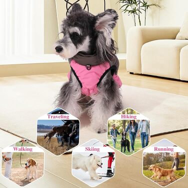 Тепла зимова куртка для собак, Kate Weather, вітронепроникна, світловідбиваюча, флісова, з отвором для шлейки, тепла флісова жилетка для собак, розмір X, куртка для собак на блискавці, зимовий костюм для собак, зелений (XX-Large, рожевий)