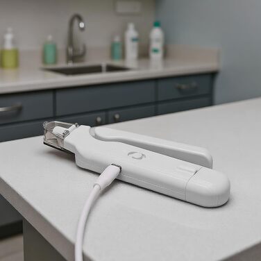 Електричний триммер для нігтів собак і котів з LED-підсвічуванням | Триммер та шліфувальник для догляду за лапами та цуценятами | Білий