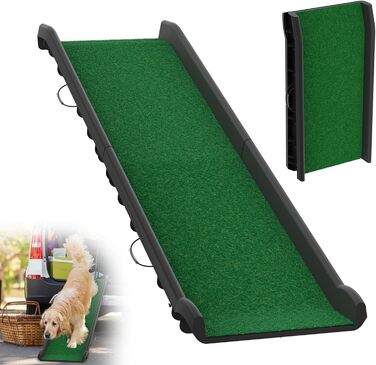 Рампа для собак, сходинки для тварин: пластикова рамка з штучним газоном, протиковзка, 156 x 40 см