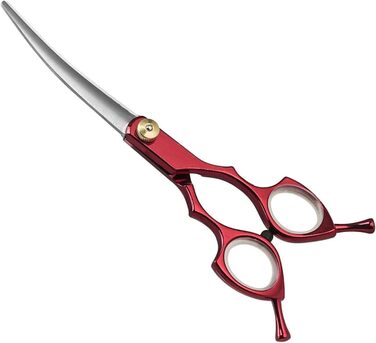 Вигнута професійна шерсть для грумінгу домашніх тварин, ножиці для собак та котів, нержавіюча сталь, для стрижки лап, вух, очей, шерсті (зелені та червоні)